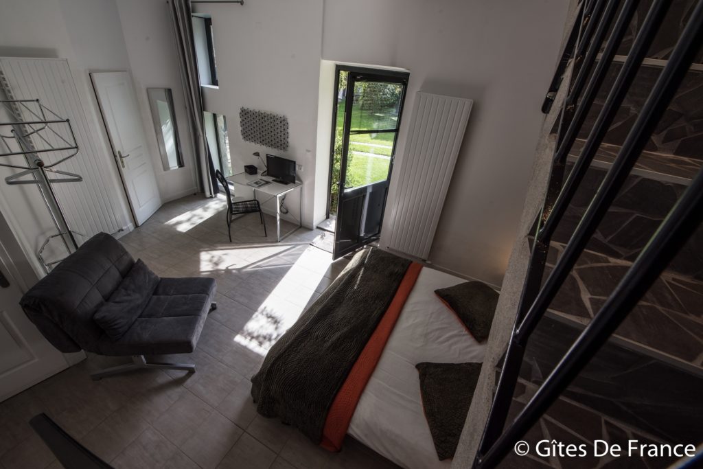 La chambre Epona de la Maison d'hôtes Altamica vue d'en haut